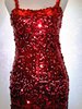 vestito rosso paillettes